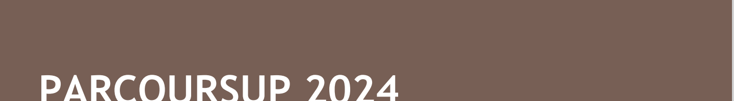 PARCOURS SUP 2024