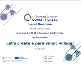 Prix européen eTwinning !
