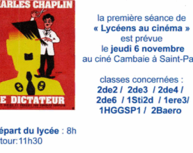 Lycéens au cinéma le 6 novembre 2025