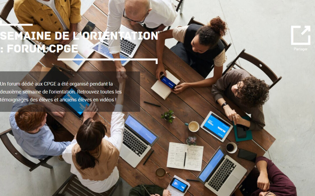 Semaine de l&rsquo;orientation : forum CPGE