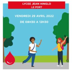 Collecte de dons de sang au lycée Jean Hinglo