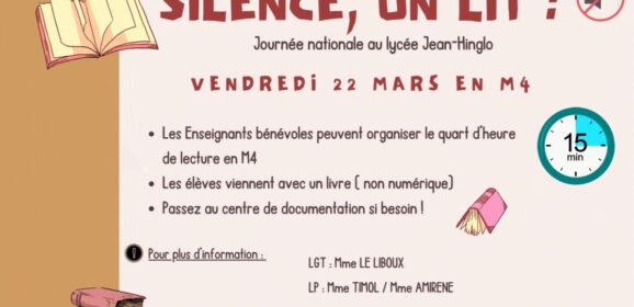 Journée Nationale « Silence, on lit ! » au lycée : une initiative prometteuse