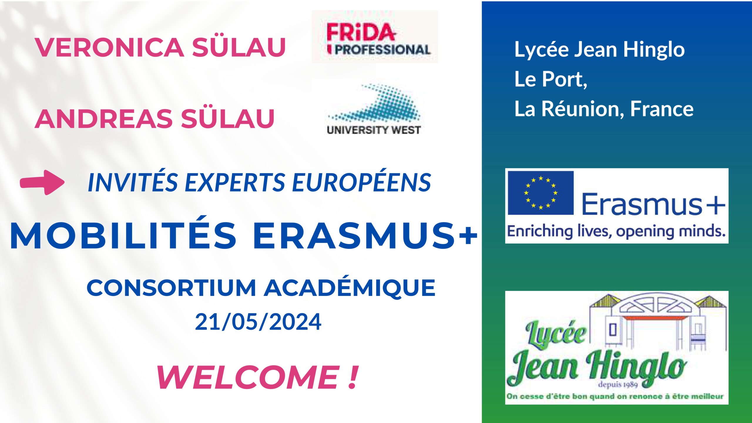 Mobilité Erasmus+ – Invités experts européens