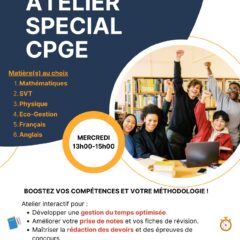 Ouverture de la campagne d’inscription : Atelier CPGE