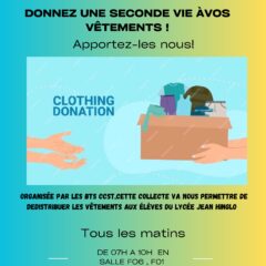 Projet solidaire BTS CCST : Collecte de vêtements