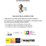 5e forum des métiers de l&rsquo;audiovisuel et du cinéma du lycée Jean Hinglo
