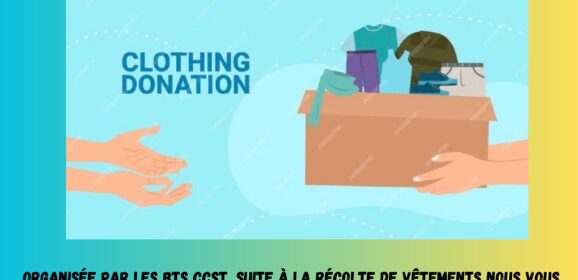 Distribution de vêtements le 25 mars 2026 par les étudiants de BTS CCST