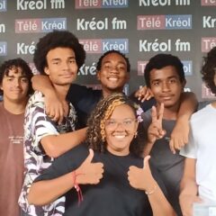 Les élèves de l’atelier WebTV du lycée enregistrent leur émission