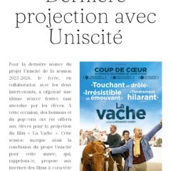 Dernière projection avec Uniscité pour les internes