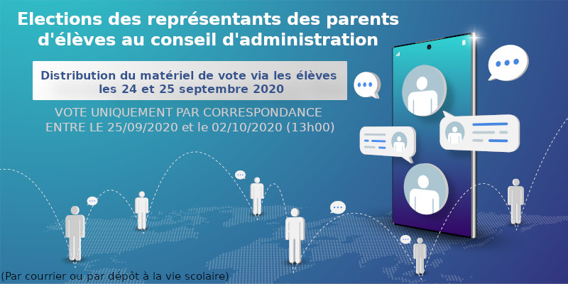 ÉLECTIONS DES REPRÉSENTANTS DES PARENTS D’ÉLEVÉS AU CONSEIL D