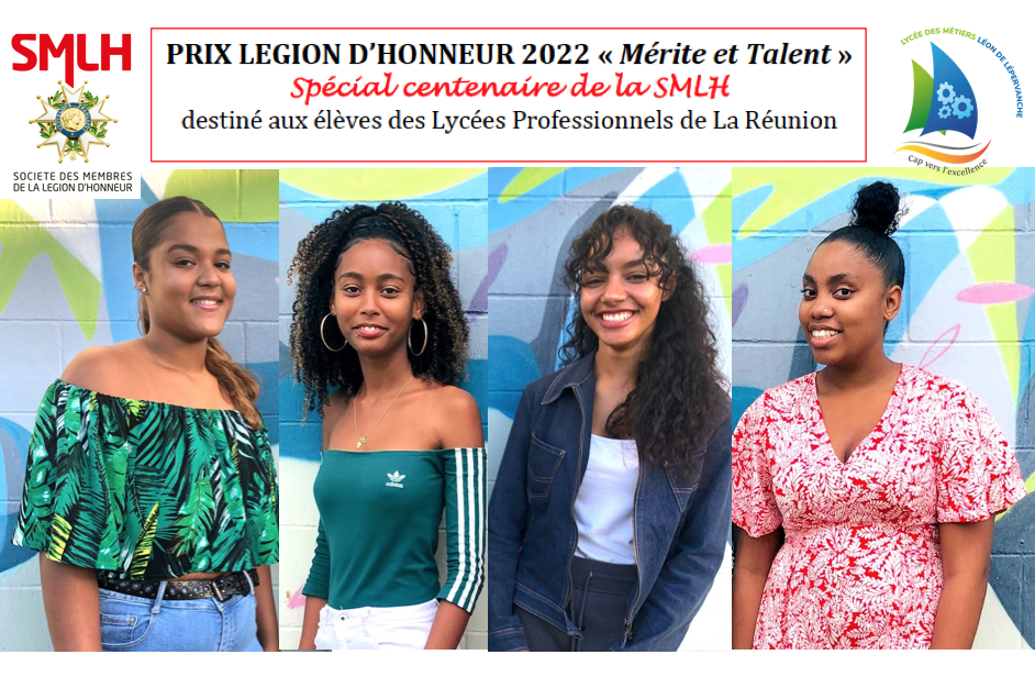 Quatre candidates au lycée Lepervanche pour le Prix Légion d’Honneur 2022 « Mérite et Talent »
