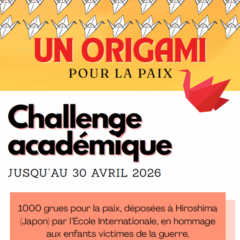 Un origami pour la paix : objectif atteint !