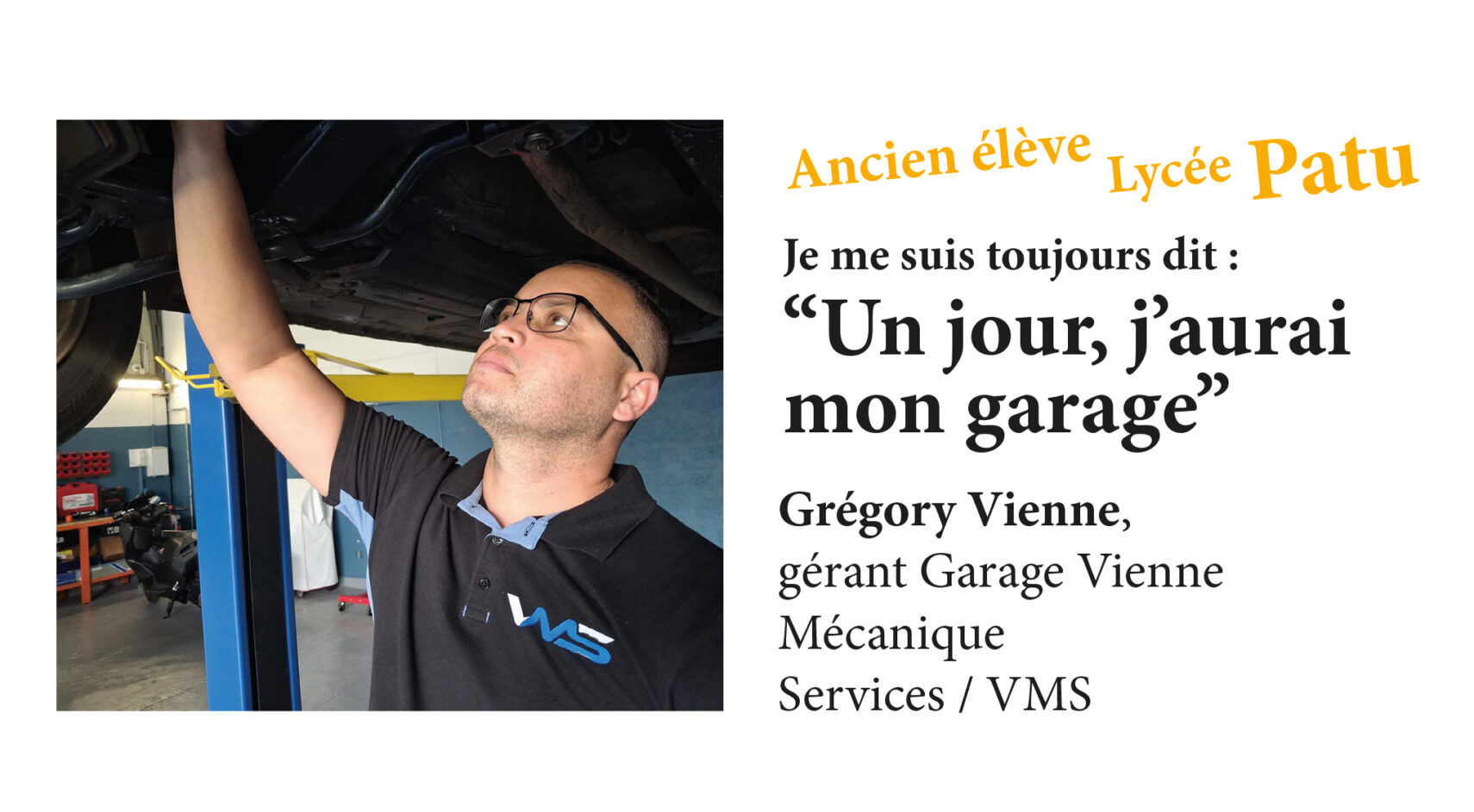 Ancien élève de PATU: Grégory VIENNE