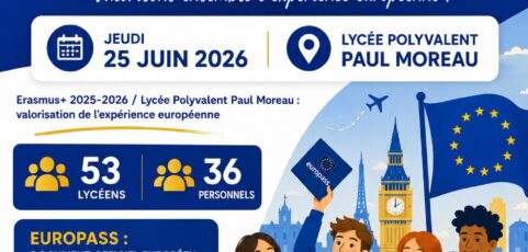 Cérémonie officielle de remise des Europass le 25 juin 2026 au lycée.