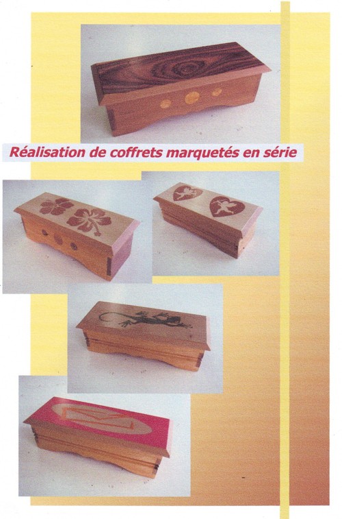 Des coffrets marquetés