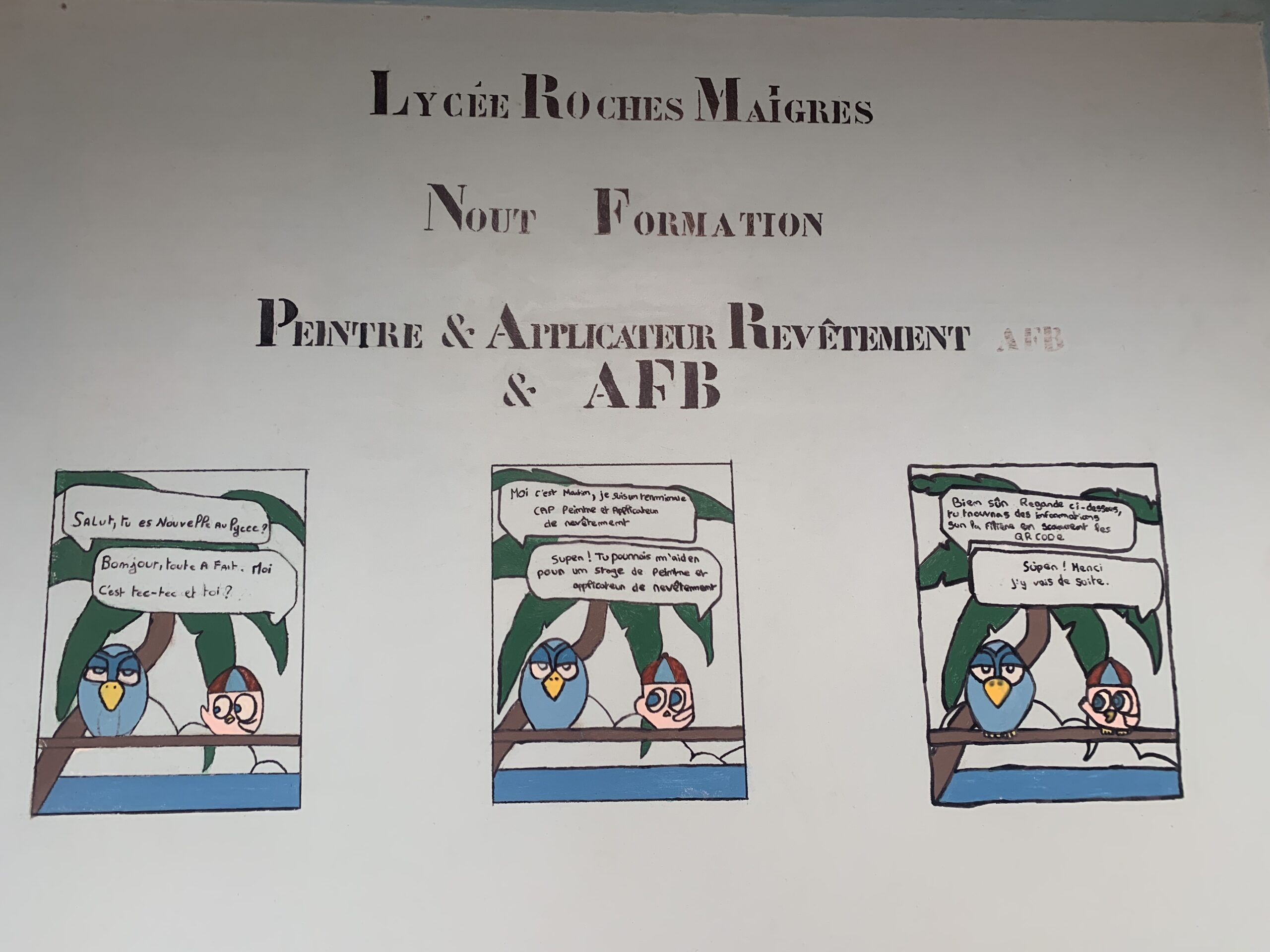 Les élèves de CAP Peinture et l’insertion professionnelle : tutorat, mentorat et paire-aidance par le Bureau des Entreprises !