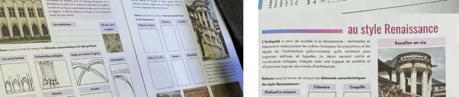 Visite à distance de monuments de France au LP Roches Maigres