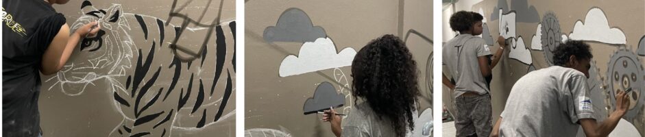 Réalisation de deux fresques au LP Roches Maigres avec la collaboration de l&rsquo;Association Product&rsquo;R