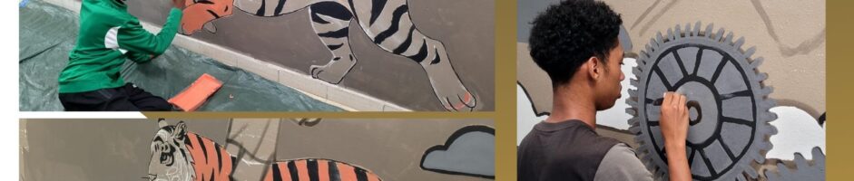 Finalisation des deux fresques au LP Roches Maigres