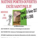 Matinée Portes Ouvertes Le Samedi 18 Février 2017