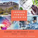 Journées Portes Ouvertes (JPO)  Samedi 16/12/23 Lycée Rolland Garros