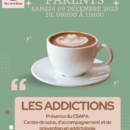 Café des parents – Samedi 9/12/23  9H à 11H