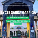 Journée Porte Ouverte (JPO) – Samedi 28/02/26 8H à 12H au lycée Sarda Garriga