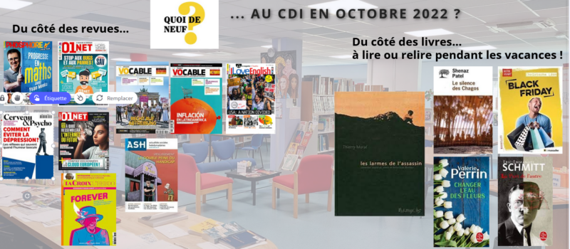 Quoi de neuf à lire du côté des revues et des livres du CDI en octobre ?