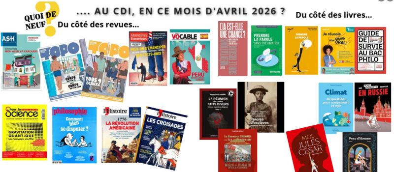 Avril 2026 au CDI : faites le plein de nouveautés !
